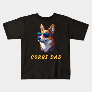 corgi dad Kids T-Shirt